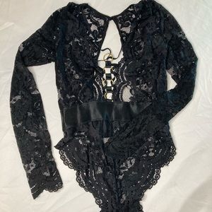 Light A Few Candles Lace Teddy (bodysuit)